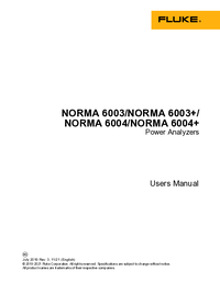 Thumbnail of document Manual - Norma 6000 Series Portable Power Analyzers